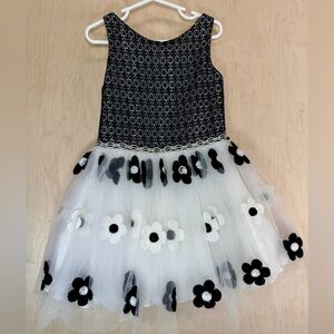 david charles black and white floral dress size 6